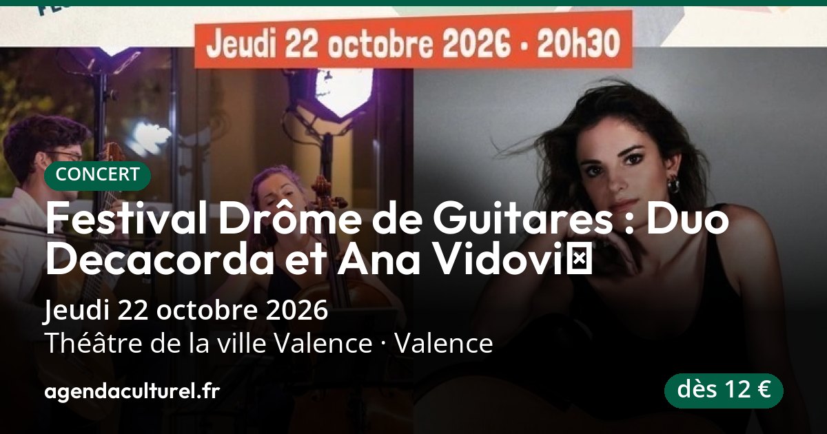 Festival Drôme de Guitares à Valence le 22 octobre 2026