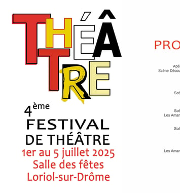 Festival de théâtre à Loriol sur Drome 2025 affiche