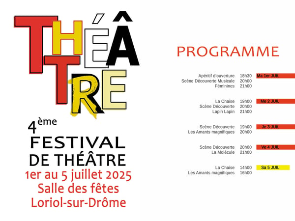 Festival de théâtre à Loriol sur Drome