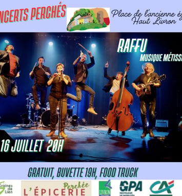 Concert de musique gratuit avec le groupe Raffu
