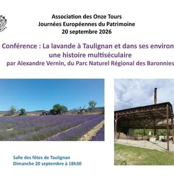 Conférence "Taulignan : La lavande à Taulignan et dans ses environs, une histoire multiséculaire" par Alexandre Vernin