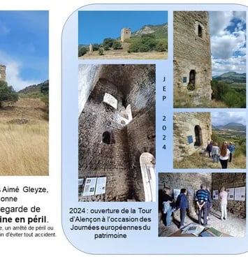 Exposition et présentation sauvegarde de la Tour d'Alençon