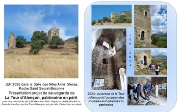 Exposition et présentation sauvegarde de la Tour d'Alençon