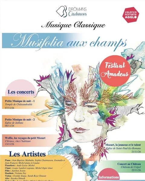 Concert : Musifolia aux Champs, Wolfie les voyages du petit Mozart - Festival Amadeus