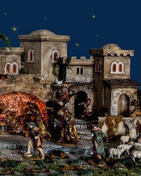 Crèche vivante à l'église